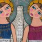 Original Painting Quilt Sisters Angels