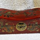 Chinese Pillow Box - Antique Style Lacquered Wooden Storage Box - BNIB