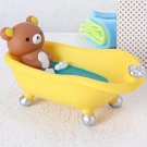 Soap case teddy bear design yellow