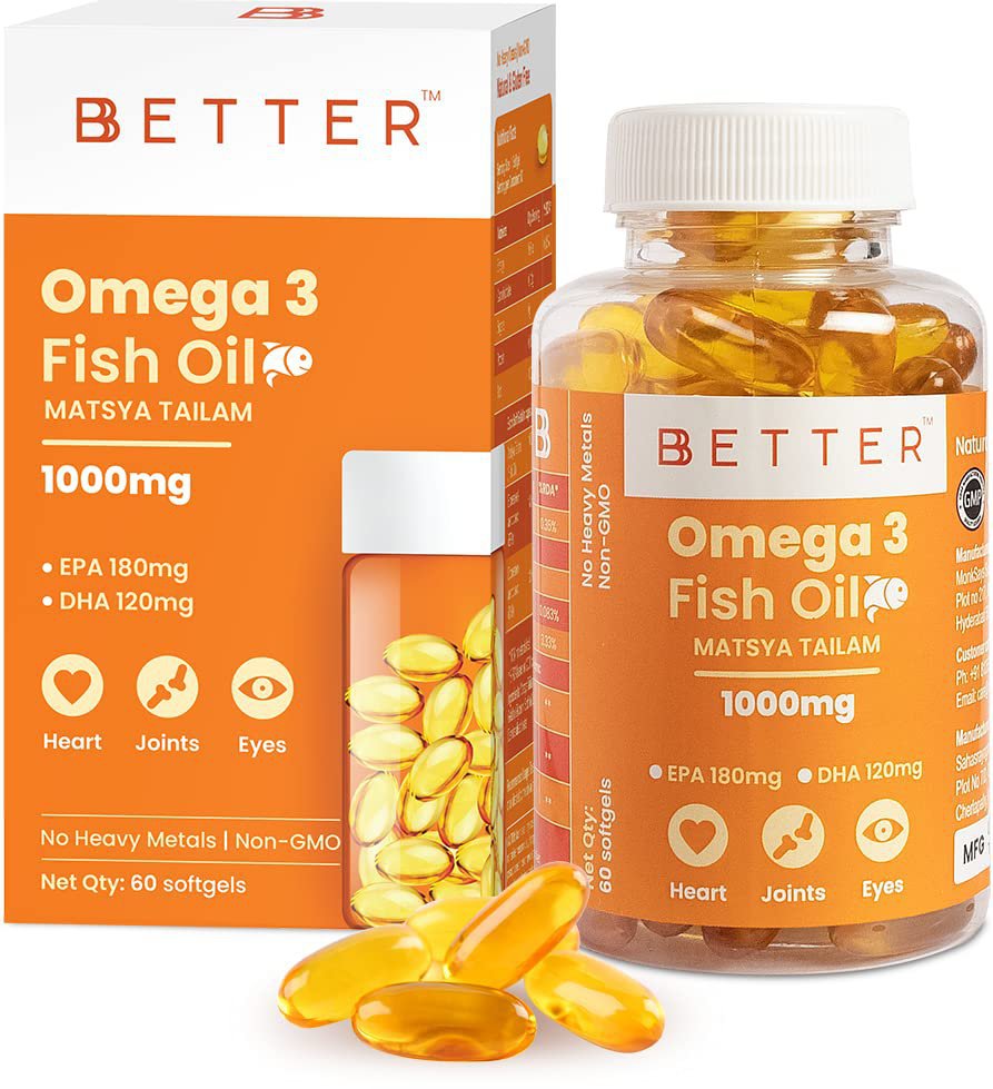 Omega 3 Fish Oil 1000mg High Strength for Healthy Heart, Brain & Body fast shipping