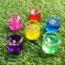 Mini Glass Scented Gel Candle for Home, Office Decoration in Glossy Multicolor