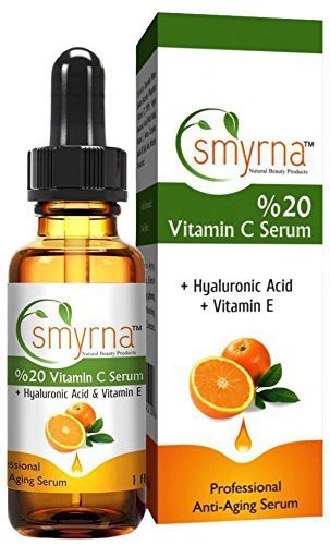 Smyrna Vitamin C Serum for Your Face, Pure Vitamin C 20% Plus Vegan