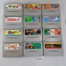 NINTENDO Super Famicom SFC Lot of 12 All Soccer Games Japan NTSC-J Tested