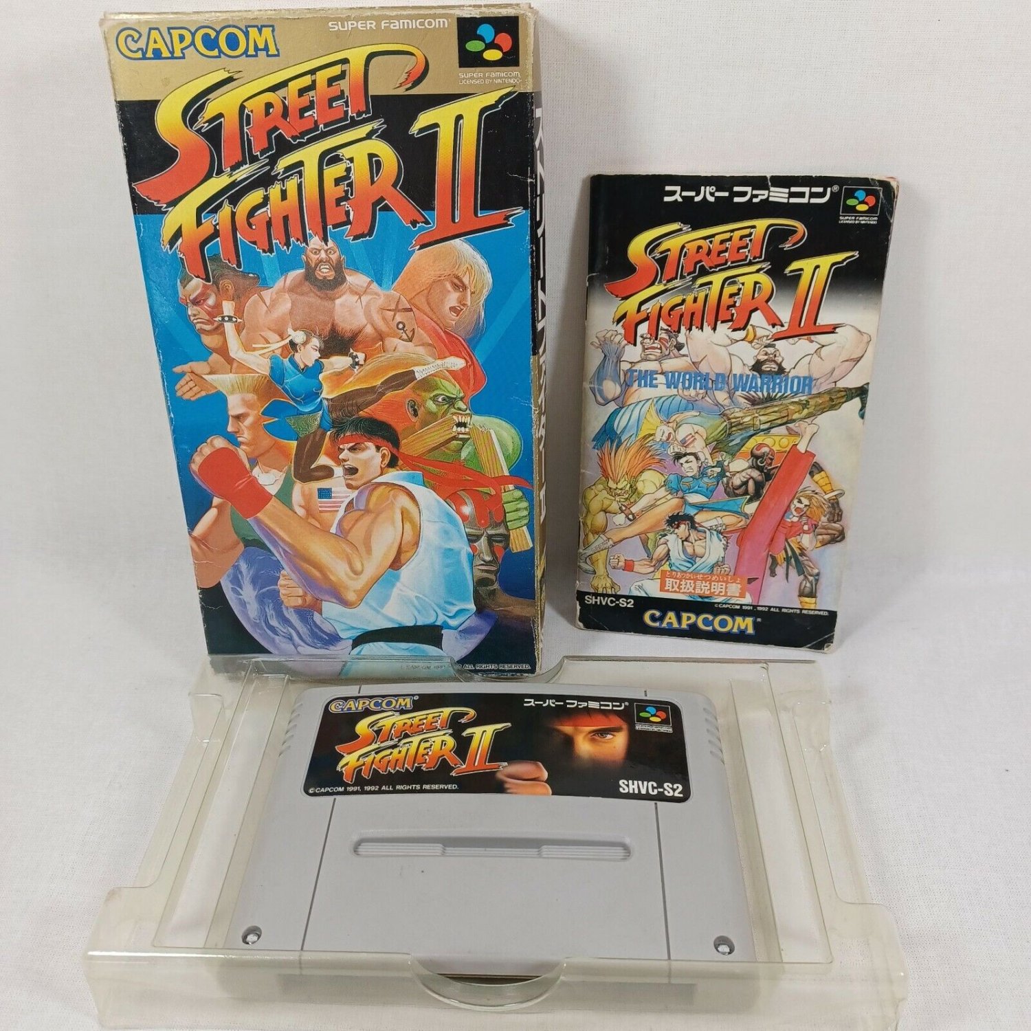 NINTENDO Super Famicom SFC Street Fighter II 2 CIB Complete Japan Import Tested