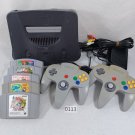 NIntendo 64 N64 Console Complete 5 Softwares Mario Pokemon Japan import Tested