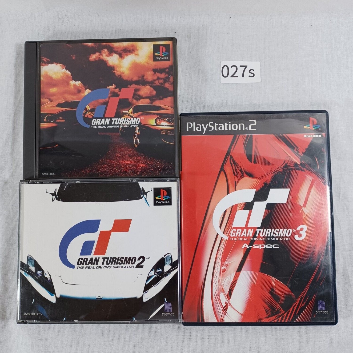 SONY PlayStation 2 PS1 PS2 Gran Turismo 1 2 3 Japan Import NTSC-J Tested