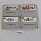 NINTENDO Super Famicom SFC Lot of 4 Dragon Quest Final Fantasy Japan Tested