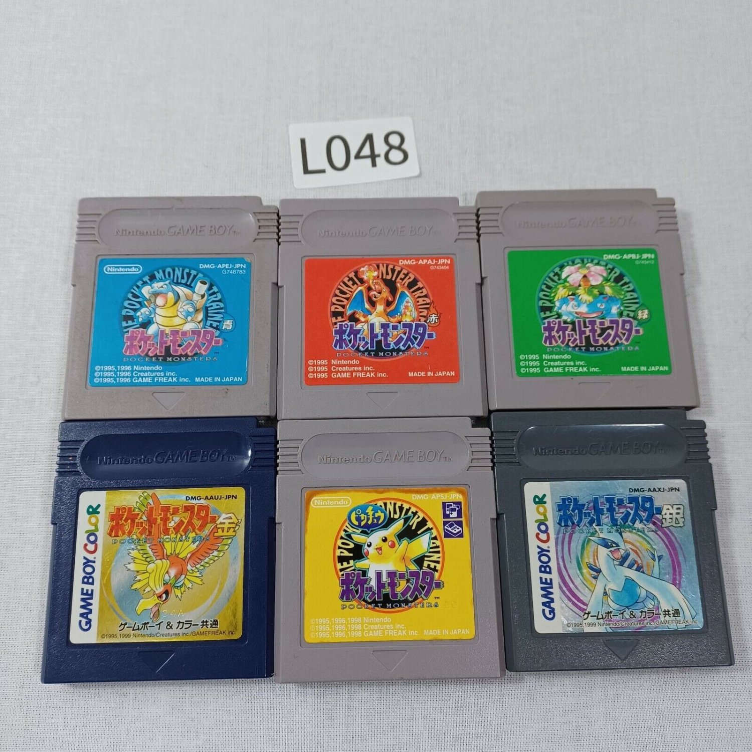 Nintendo Gameboy Color GB GBC Lot of 6 Pokemon Complete Japan Import Region Free