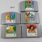 NINTENDO 64 N64 Lot of 5 Pokemon Stadium 1 2 Gold Silver Snap Pikachu JP Tested