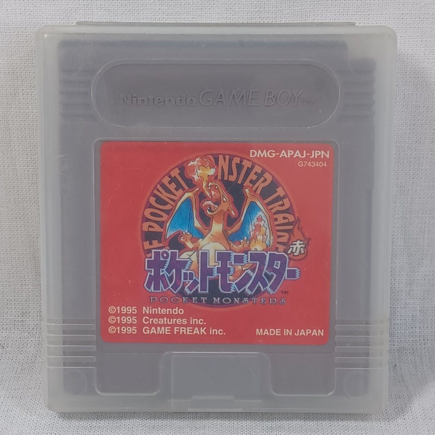 Nintendo Gameboy GB Pokemon Red version with Case Japan Region Free Tested