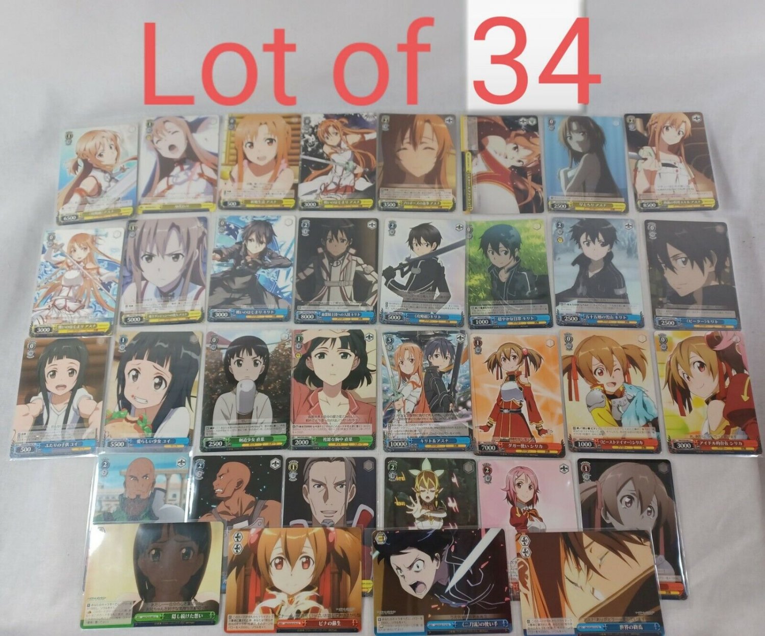 MINT Weiss Schwarz Card Normal Lot of 34 Japan import Japanese CCG