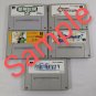 NIntendo Super Famicom SFC Complete Choose 20 Softwares JP Import NTSC-J Tested