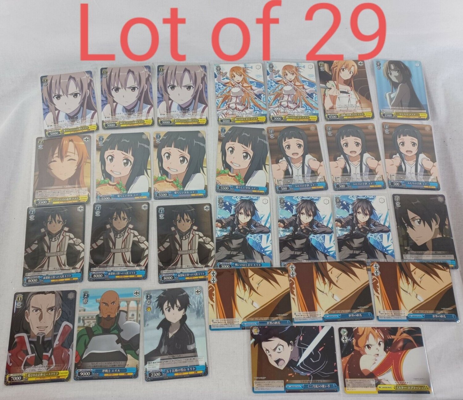 MINT Weiss Schwarz Card Normal Lot of 29 Japan import Japanese CCG
