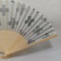 BRAND NEW Japanese Folding Fan Gray cross SENSU JAPAN JP JPN karinpia