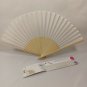 BRAND NEW Japanese Folding Fan White base SENSU JAPAN JP JPN karinpia