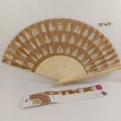 BRAND NEW Japanese Folding Fan Japanese Castles Brown SENSU JAPAN JP karinpia