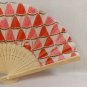 BRAND NEW Japanese Folding Fan Watermelon Red Pink Kids SENSU JAPAN JP Takeda