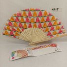 BRAND NEW Japanese Folding Fan Watermelon Yellow Pink Kids SENSU JAPAN JP Takeda