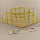 BRAND NEW Japanese Folding Fan Checkered pattern Pea green SENSU JAPAN JP Takeda