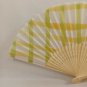 BRAND NEW Japanese Folding Fan Checkered pattern Pea green SENSU JAPAN JP Takeda