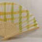 BRAND NEW Japanese Folding Fan Checkered pattern Pea green SENSU JAPAN JP Takeda
