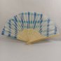 BRAND NEW Japanese Folding Fan Checkered pattern Blue SENSU JAPAN JP Takeda