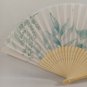 BRAND NEW Japanese Folding Fan Plant pattern White SENSU JAPAN JP Takeda