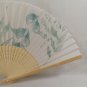 BRAND NEW Japanese Folding Fan Plant pattern White SENSU JAPAN JP Takeda