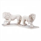 Pair of Lions Yard Sculptures