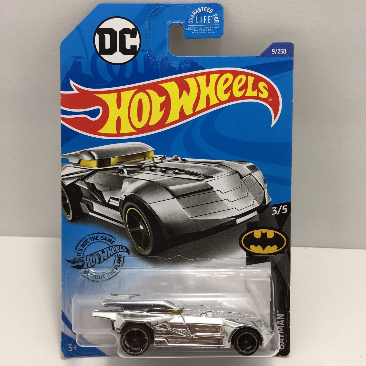 2020 Hot Wheels DC Comics Batmobile Silver Chrome 3/5 9/250 Die Cast Batman