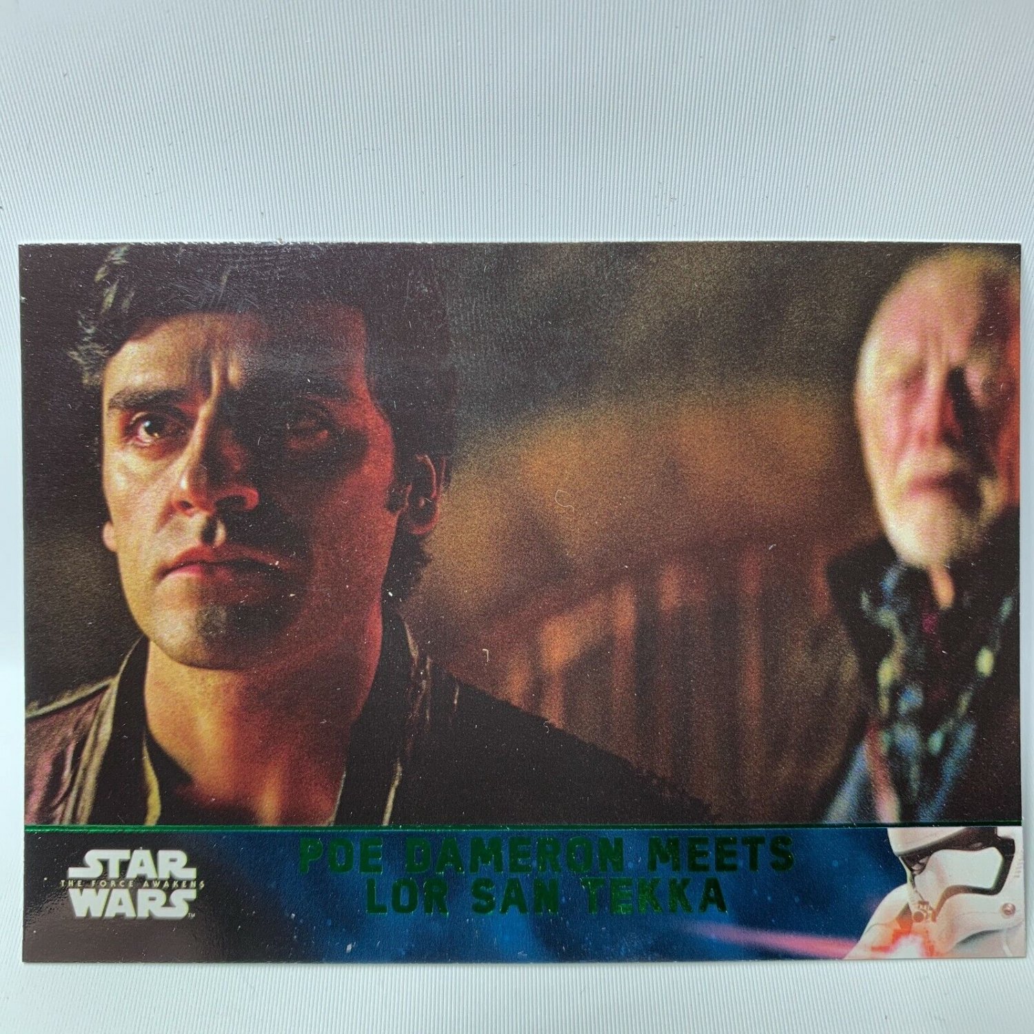 2016 Star Wars The Force Awakens Series Two Lightsaber Green #2 Poe Meets Lor