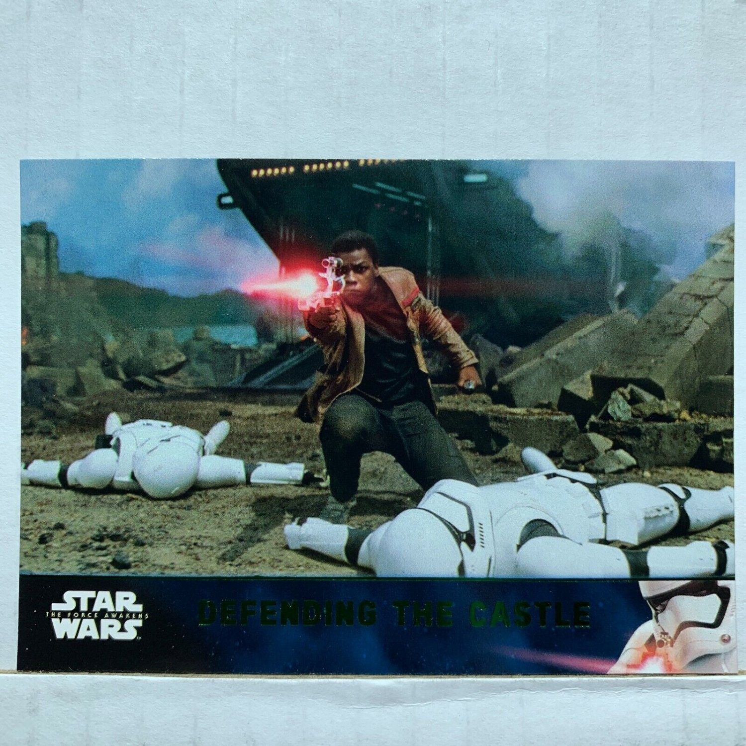 2016 Star Wars Force Awakens Series Two Lightsaber Green #59 Defending Castle