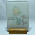 Precious Moments Mom the EGG-SPERT Glass Picture Jonathan & David 1979 Vintage