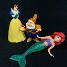 Disney Figurines Snow White Ariel Little Mermaid Happy Dwarf Princess