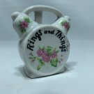 Rings and Things Wall Hanger Trinket Box Pocket Jewelry Gift Idea