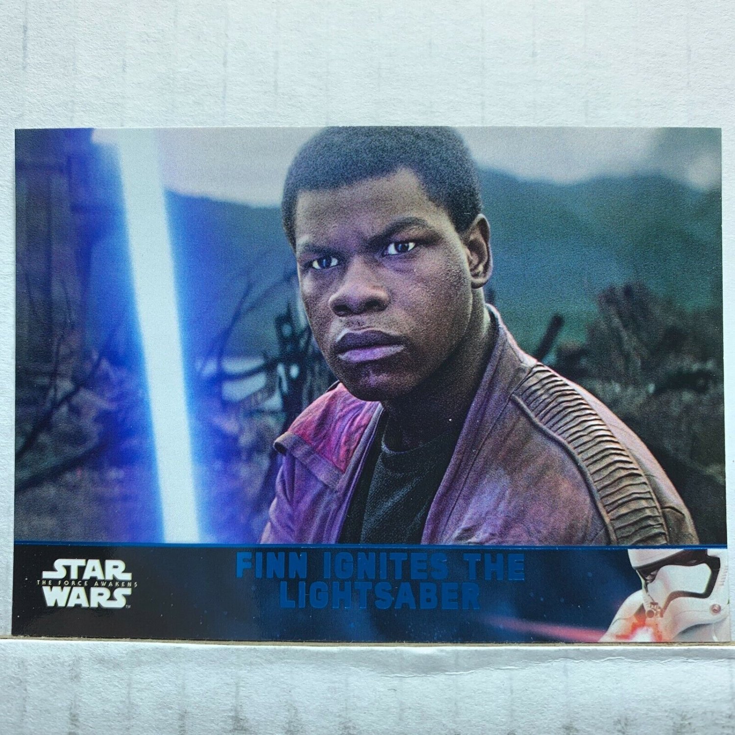 2016 Star Wars Force Awakens Series Two Lightsaber Blue #67 Finn Ignites Saber