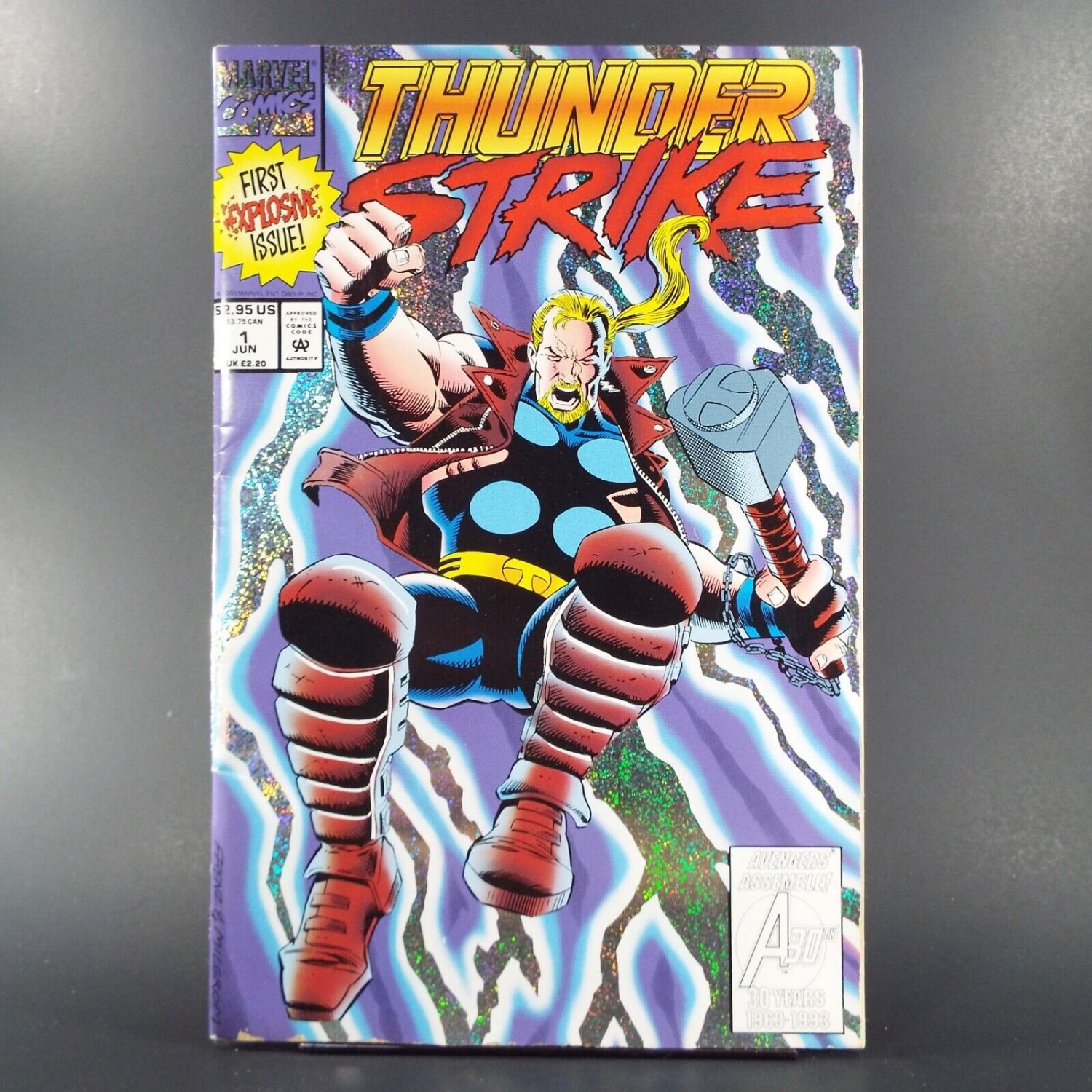 Thunderstrike 1 Marvel Comics June 1993 Eric Masterson Hologram Cover