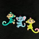 Fingerlings Mini Figure Blue Monkey Elephant Green Monkey Set of 3 WowWee