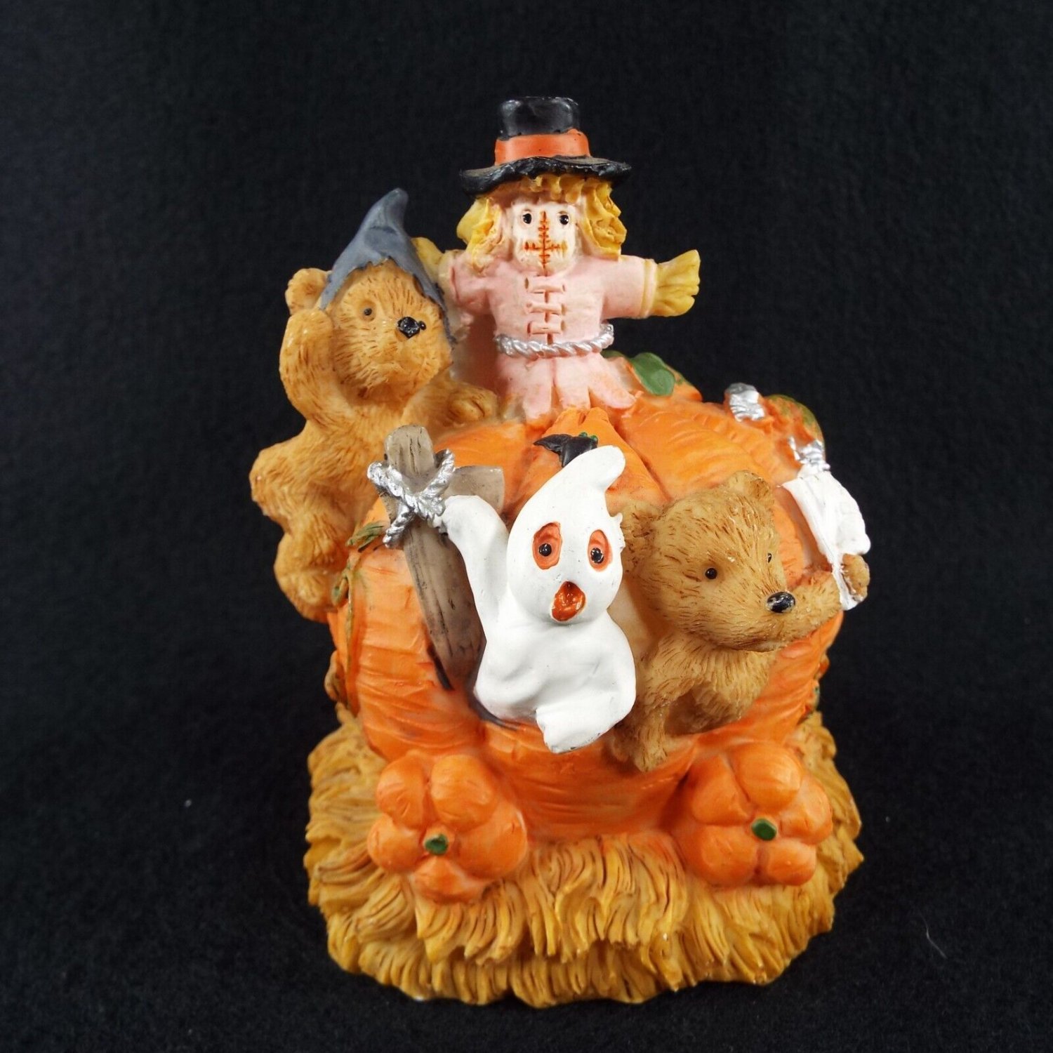 K's Collection Halloween Fall Pumpkin Bears Ghost Scarecrow Cute Figurine