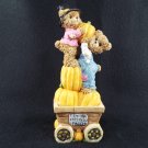 Cute Halloween Bears in the Pumkpin Patch Sweet Adorable Figurine Fall Autumn