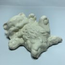 Playing White Persian Kitten Kitty Cat Glazed Ceramic Belly Rub Approx 5"