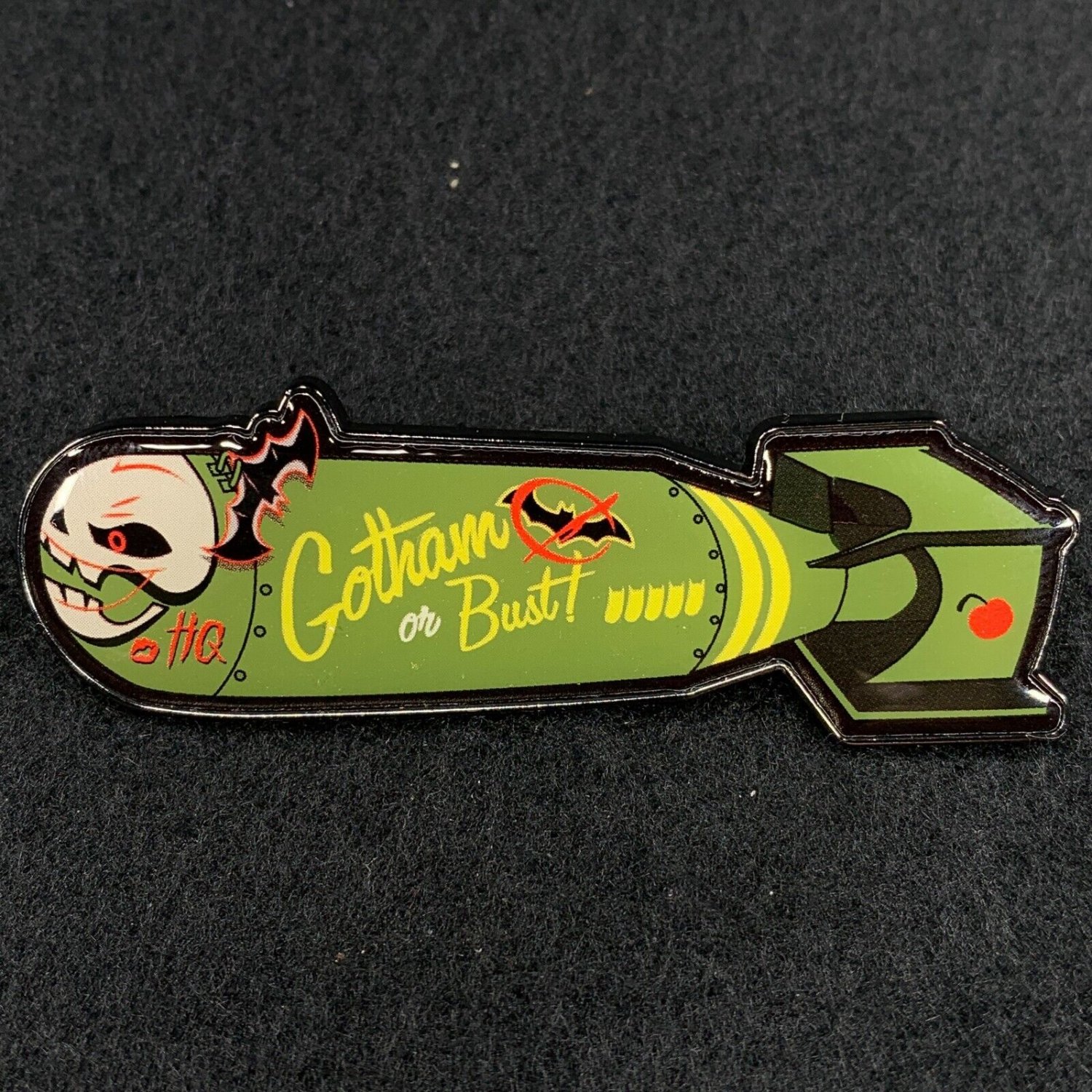DC Bombshells Gotham or Bust Bomb Enamel Lapel Pin Harley Quinn