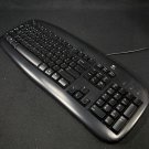 Logitech Wired PS/2 Keyboard Y-SU61 Black Cleaned Tested Working