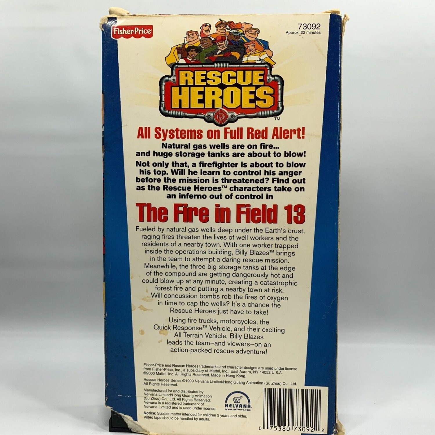 Rescue Heroes Fisher Price VHS The Fire in Field 13 Cartoon Animated