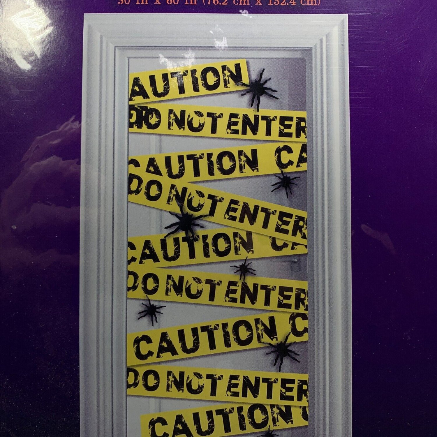 Halloween Caution Do Not Enter Door Cover Haunted House Decoration Prop