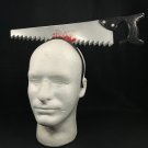 Bloody Saw through Head Halloween Costume Cosplay Prank Funny Scary Prop