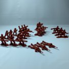 24 Piece Maroon Army Future War Soldiers Snipers Heavy Gun Scout Plastic Men
