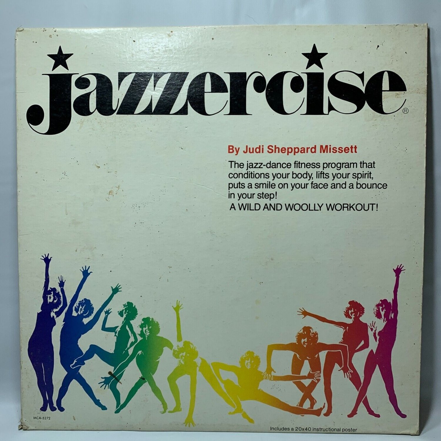 Jazzercise Exercise Vinyl LP Judi Sheppard Missett Workout with Poster 1981