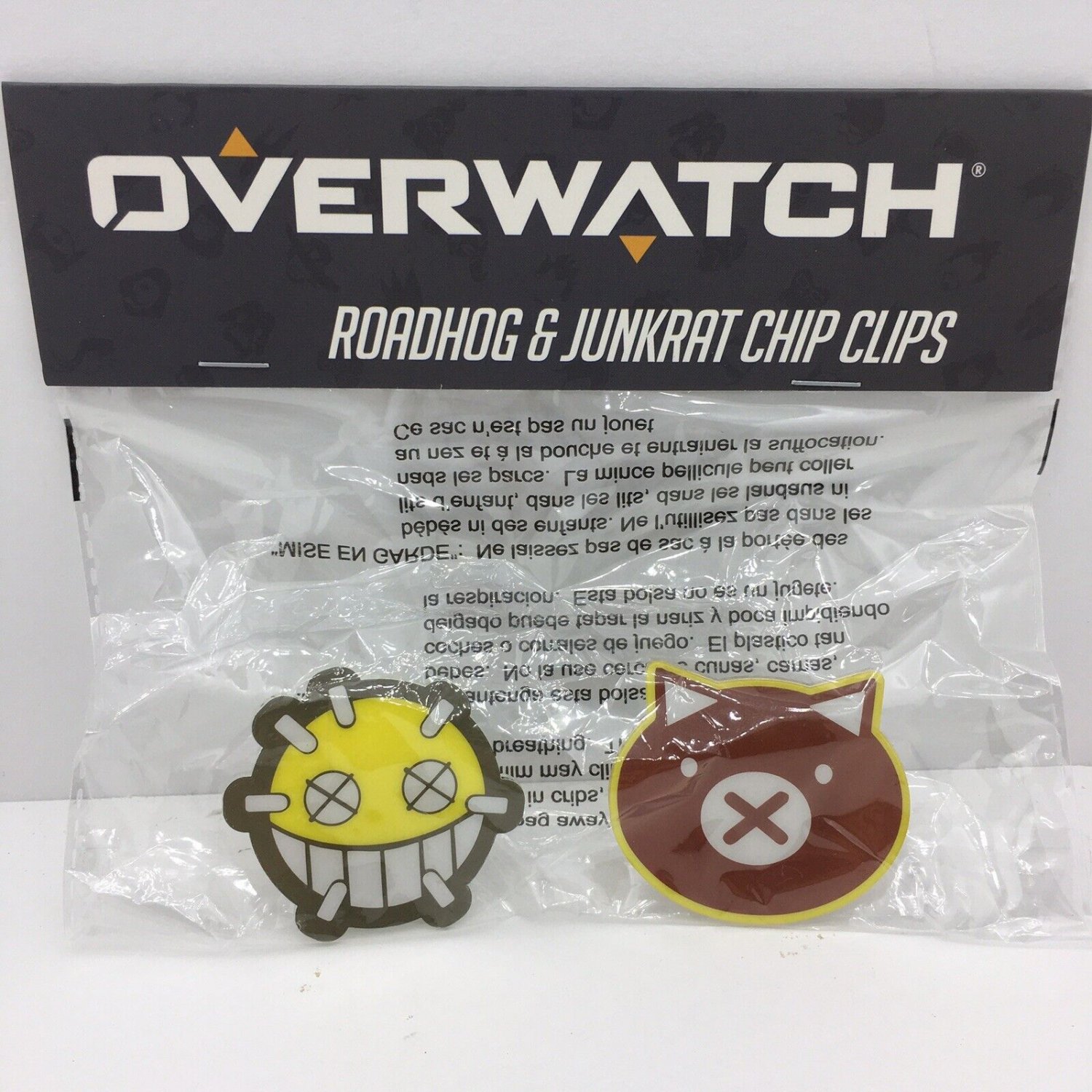 Overwatch Roadhog Junkrat Chip Bag Clips Blizzard Culturefly New Sealed