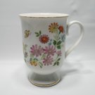 Spring Garden Royal Domino Collection Porcelain Footed Coffee Cup Mug Floral